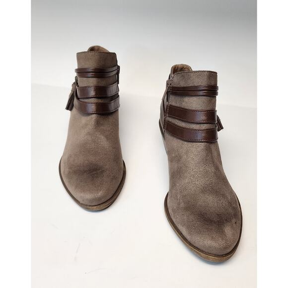 LifeStride Women's Paloma Ankle Bootie Brown Side Zip Block Heel Boots Size 7.5M - Picture 6 of 15